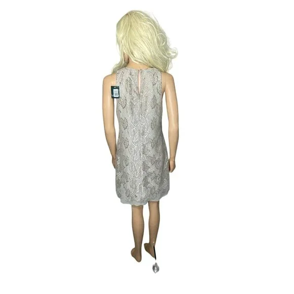 NWT Lauren Ralph Lauren 10P Gold Metallic Lace Sheath Cocktail Dress $170 - Picture 12 of 14